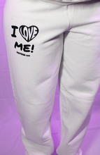 I Love Me! Proverbs 19:8 Jogger pants with all black letters and heart